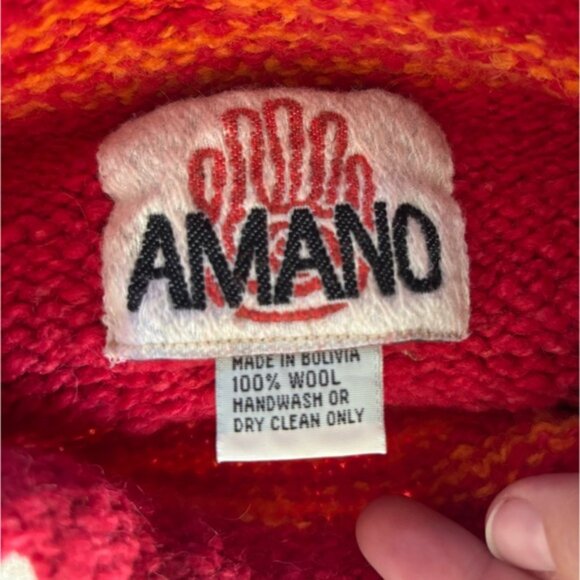 Amano Vintage We The People 100% wool hand knit sweater - Picture 3 of 5
